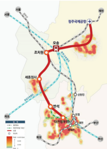 세종시의 미래 교통망 3대 핵심 노선 계획 (세종-포천, 세종-청주, CTX)