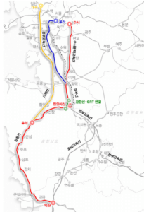 충남에서 강남까지 철도 연결망 현실성